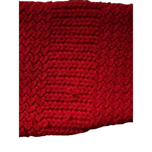 Vintage Joan Marie Sweater Womens Red Turtleneck Orlon Knit Textured 60s Casual - Picture 9 of 9